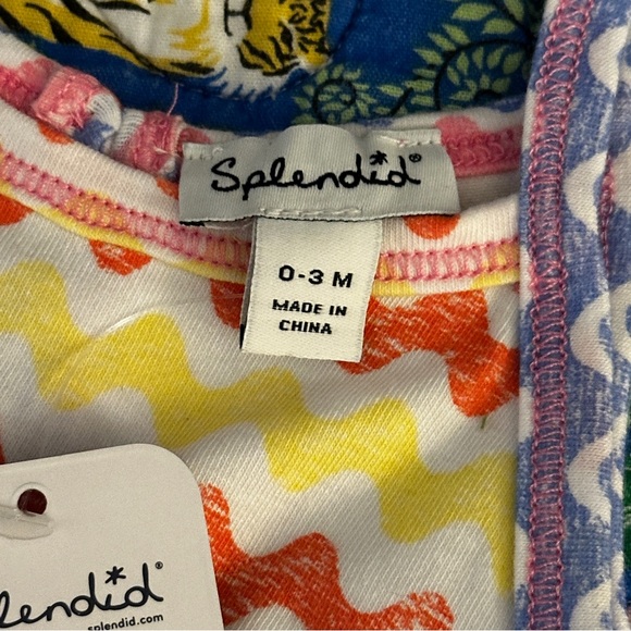 Splendid sleeveless dress and romper set- baby size 0-3 months. - Picture 6 of 10